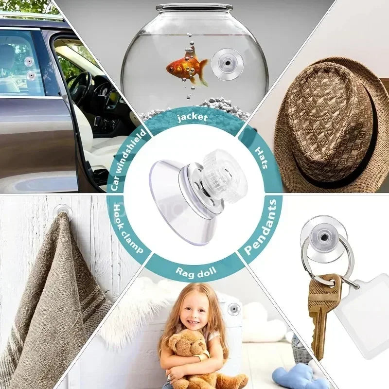 Ventosas transparentes 50 mm con tornillo metálico · Ganchos colgadores para vidrio, pared y puertasColgadoresHome & Garden > Household Supplies > Storage & Organization > Storage Hooks & Racks > Utility Hooks