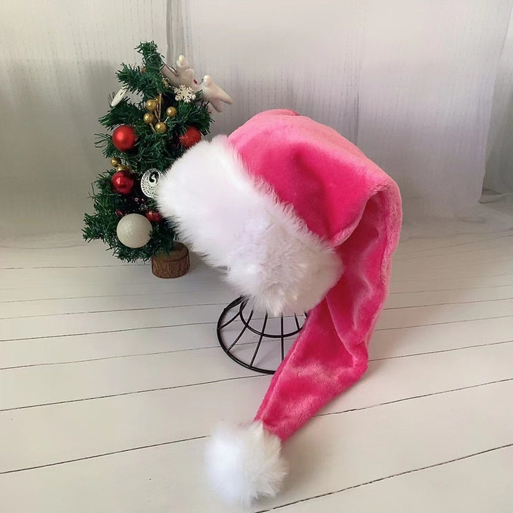 Long Plush Adult Christmas Hat