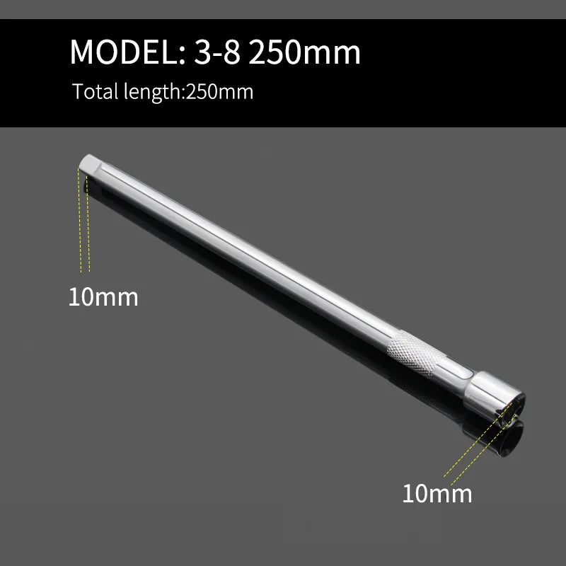 Barra de extensión para trinquete de 1/4", 3/8" y 1/2" - Acero Cr-VHerramientas