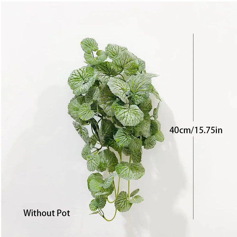 Planta colgante artificial begonia 40-100 cm | hojas verdes decorativas de seda para pared, jardín y hogarPlantas artificialesHome & Garden > Decor > Artificial Flora > Artificial Non-Flowering Plants