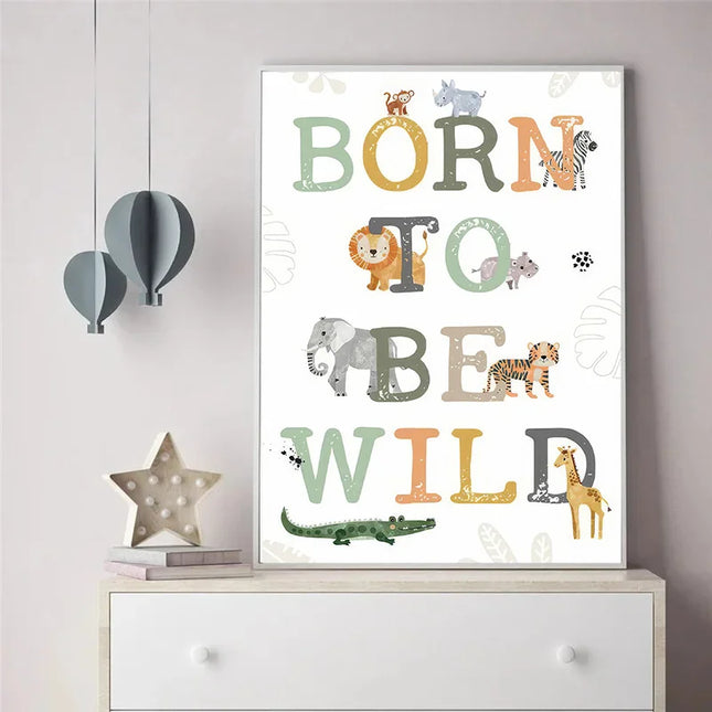 Canvas print for children's decoration without frame