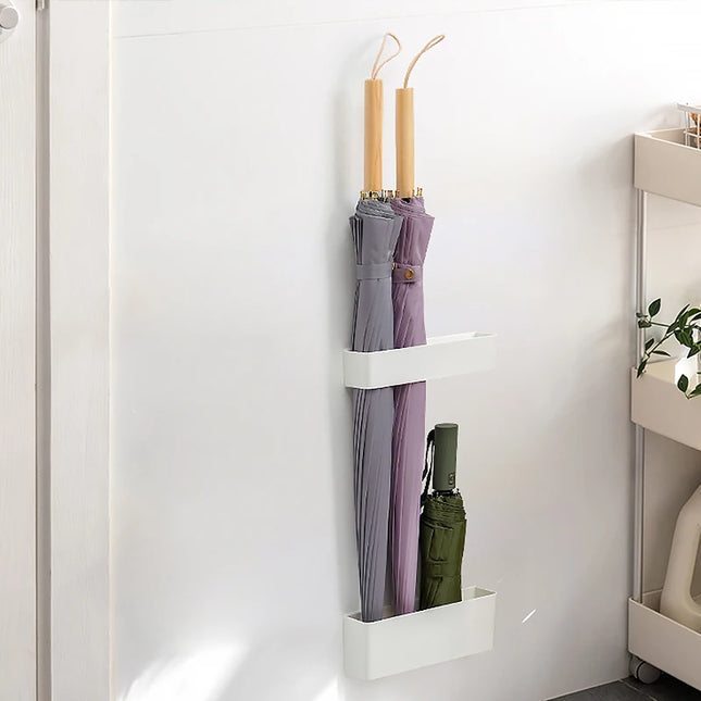 Two-Piece Punch-Free Wall Umbrella Organizer Rack