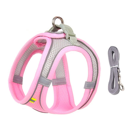 Adjustable pet harness and leash set