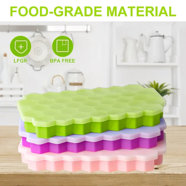 Honeycomb ice cube tray, 37 cavities