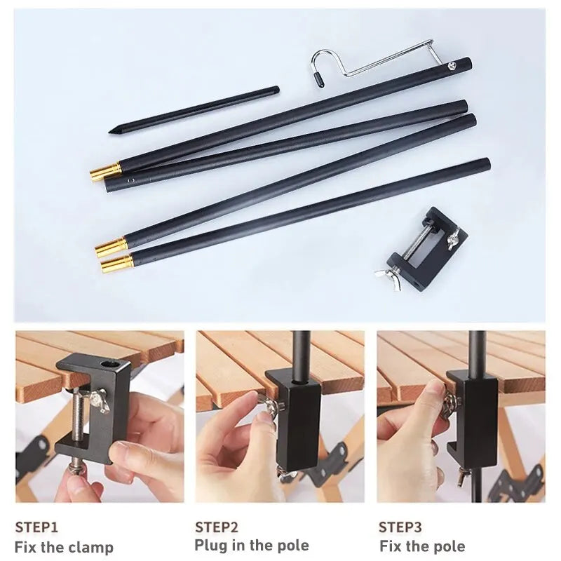 Soporte plegable para linterna de camping | Aleación de aluminio, 4 secciones y altura ajustableColgadoresUncategorized