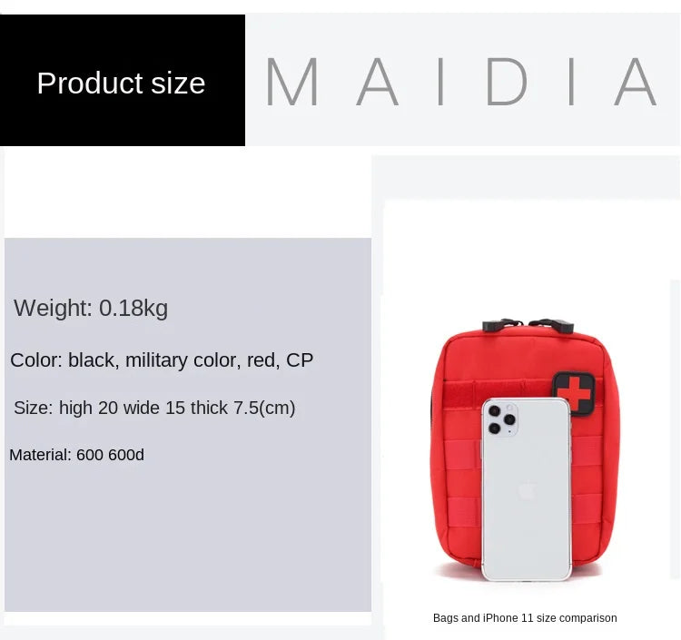 Mochila para Kit de primeros auxilios táctico portátil para emergencias y viajesMochilasHome & Garden > Emergency Preparedness > Emergency Tools & Kits