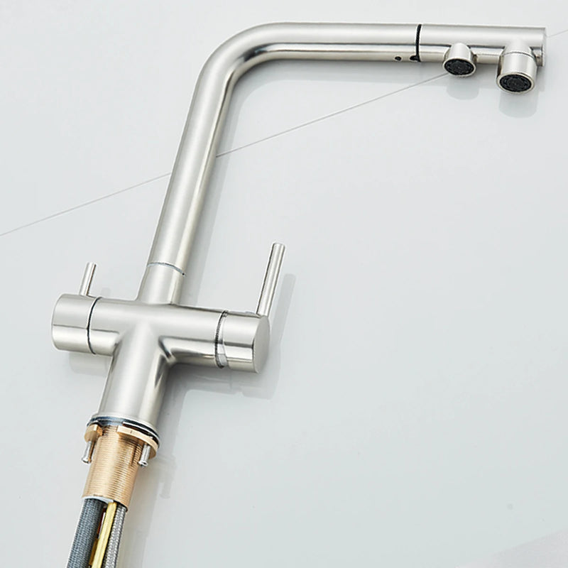 Grifo de cocina de filtración con mezcla de agua caliente y fríaGrifosHardware > Plumbing > Plumbing Fixtures > Faucets > Kitchen Sink Faucets