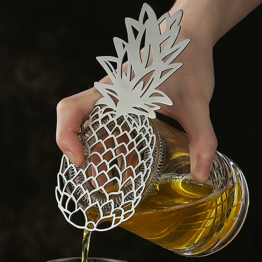 Pineapple-shaped cocktail strainer