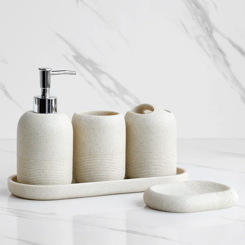 Set 5 piezas de accesorios para bañoDispensadores de jabónHome & Garden > Bathroom Accessories > Bathroom Accessory Sets