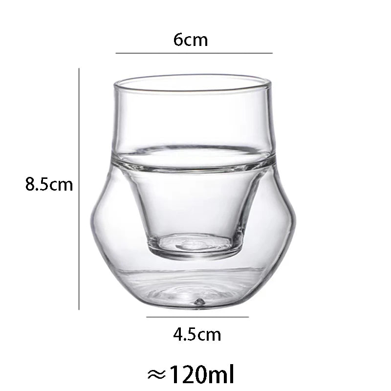 Juego de vasos de vidrio doble pared | 2/4/8 uds – 120 ml | Espresso, café, téVasosHome & Garden > Kitchen & Dining > Tableware > Drinkware > Tumblers
