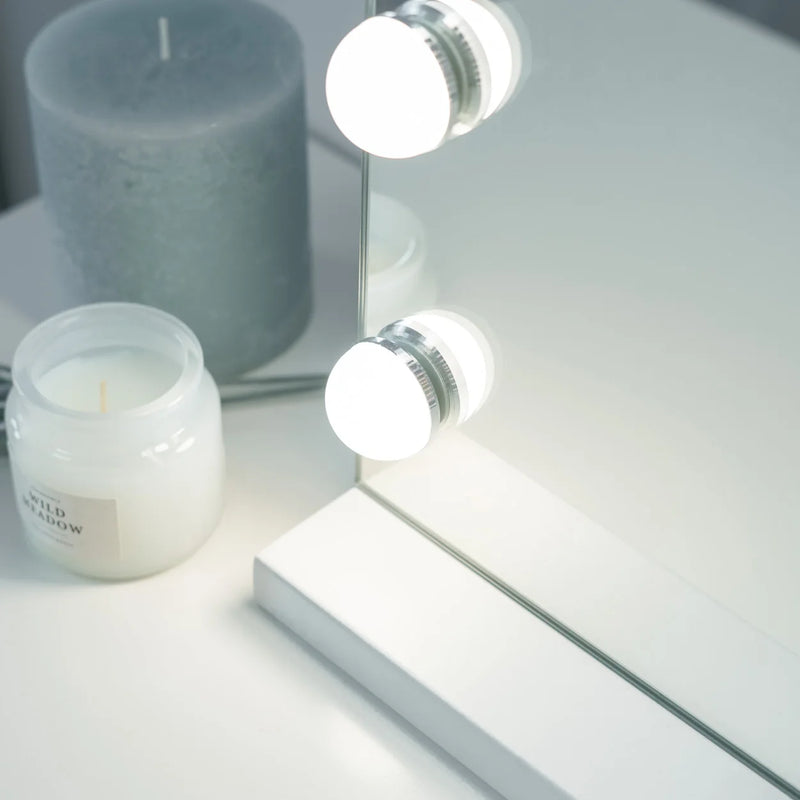 Espejo de tocador con 3 modos de luz con base extraíbleEspejosHealth & Beauty > Personal Care > Cosmetics > Cosmetic Tools > Makeup Tools > Face Mirrors