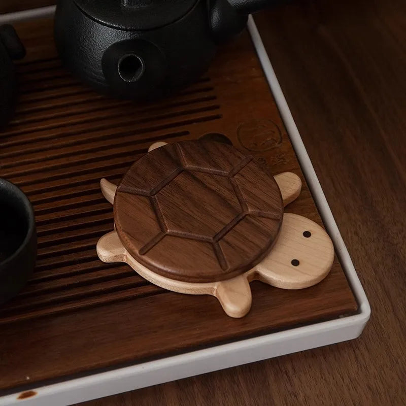 Posavasos con forma de tortuga en madera de nogal, decorativo y aislantePosavasosHome & Garden > Kitchen & Dining > Barware > Coasters
