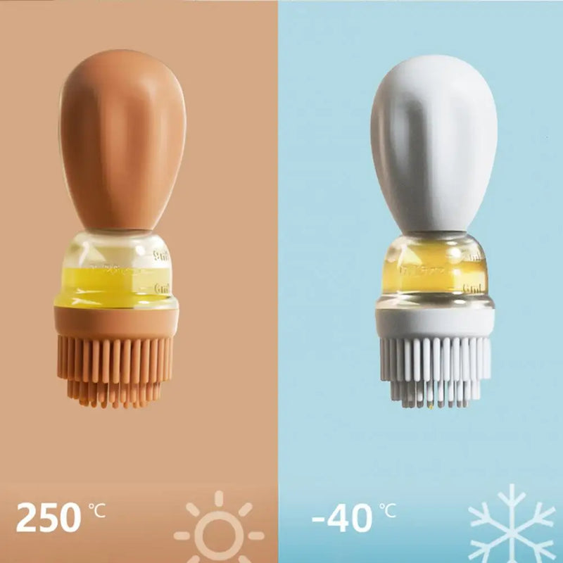 Botella de aceite con cepillo de silicona para cocinaAceiteras