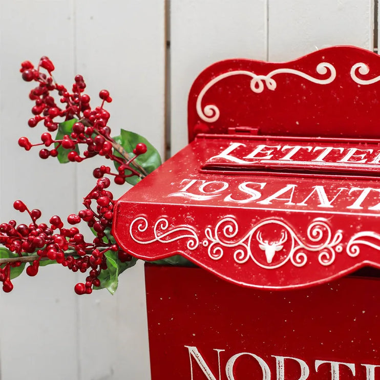 Metal Christmas mailbox for wall