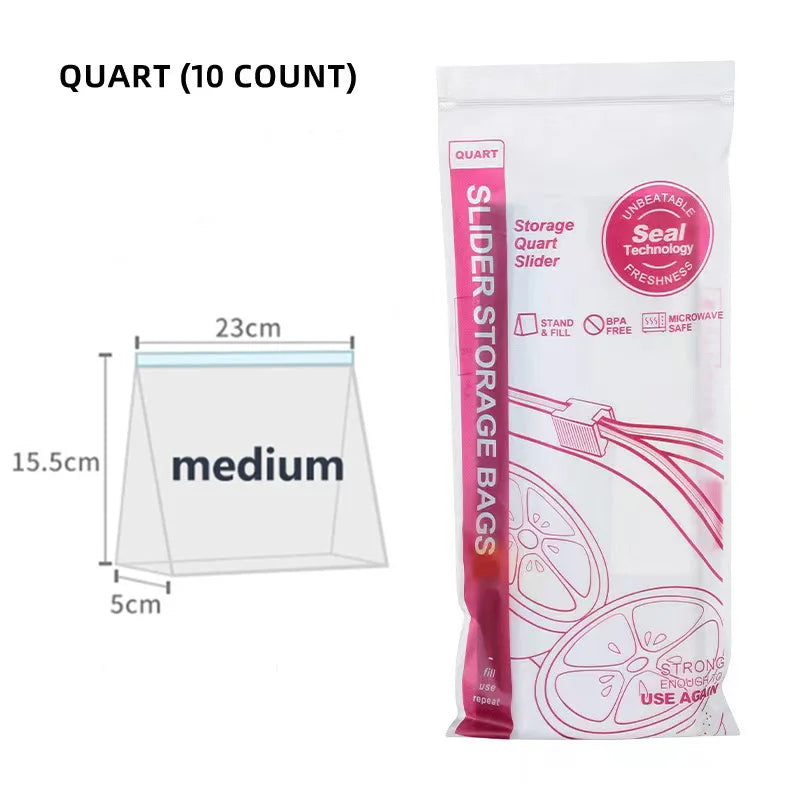 Bolsas reutilizables herméticas para almacenar alimentosAlmacenamiento