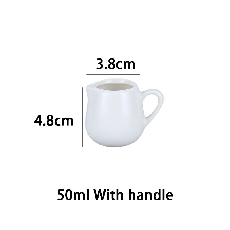 Mini jarra de leche de cerámica blanca – 50 ml / 100 ml / 220 mlJarrasHome & Garden > Kitchen & Dining > Kitchen Appliance Accessories > Coffee Maker & Espresso Machine Accessories > Coffee Decanters
