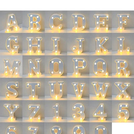 Lettres lumineuses LED argentées