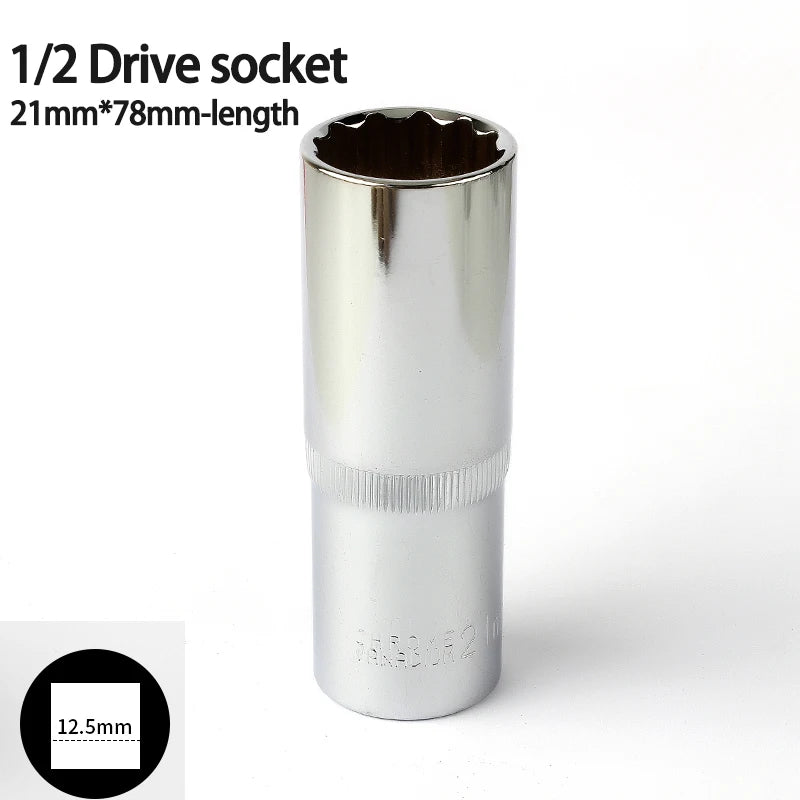 Vaso largo de impacto de 12 Puntas de 78mm 1/2Llaves de vasoHardware > Tool Accessories > Tool Sockets