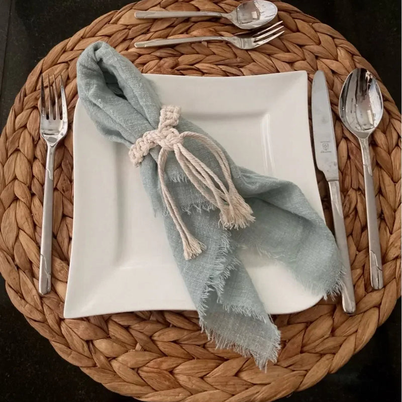 12 servilletas de algodón retroServilletasHome & Garden > Linens & Bedding > Table Linens > Cloth Napkins