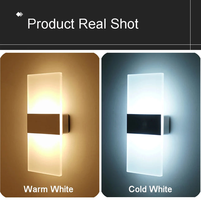 LED wall light with USB charging