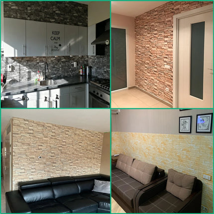 3D decorative self-adhesive stone brick effect vinyl