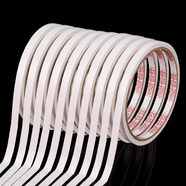 Rollo de cinta adhesiva de doble cara · 8 m · Blanca y ultrafina · Fuerte adherencia para hogar, oficina y manualidadesCintas adhesivasHardware > Building Consumables > Hardware Tape > Duct Tape