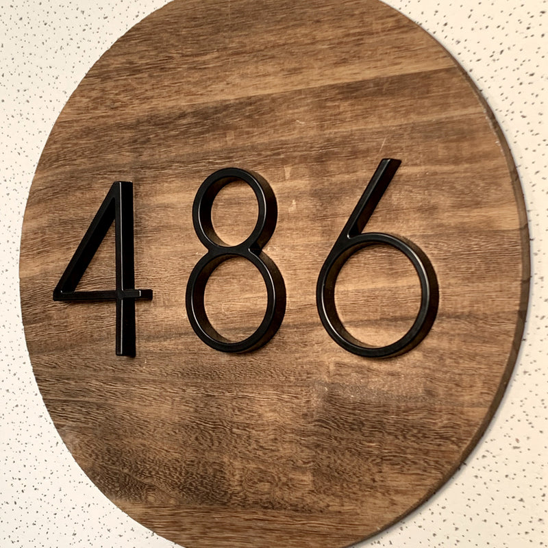 Números y letras para puerta de casa exterior flotante de 125 mmNúmeros