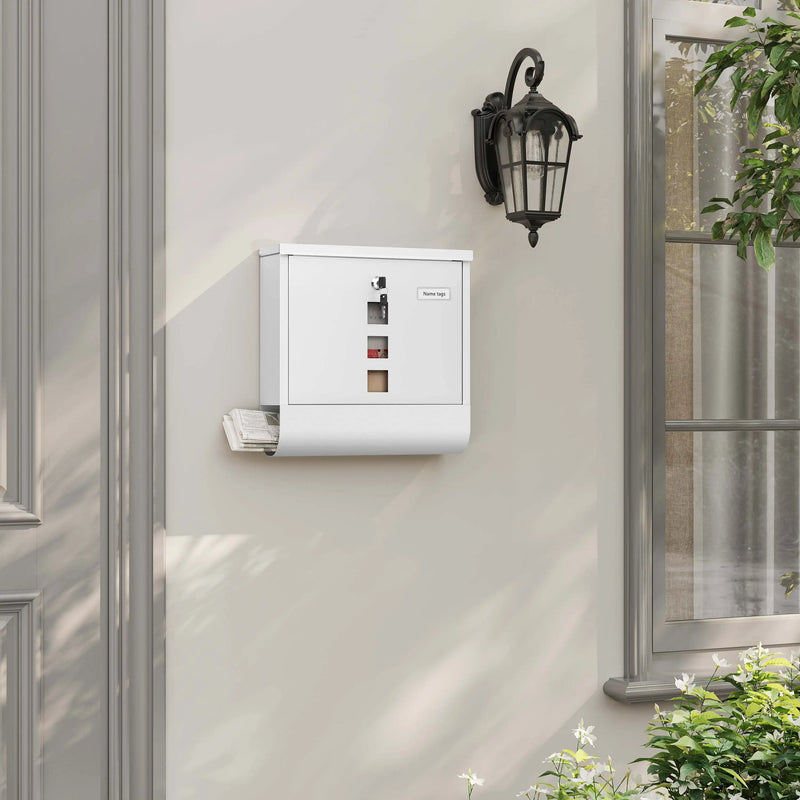 Buzón exterior metálico con cerradura y placa para nombreBuzonesHome & Garden > Decor > Mailboxes