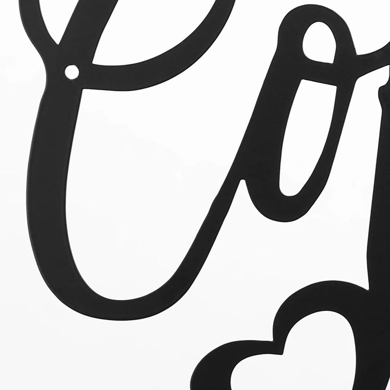 Letrero de metal de silueta de letras recortadas de café y téCuadrosHome & Garden > Decor > Novelty Signs