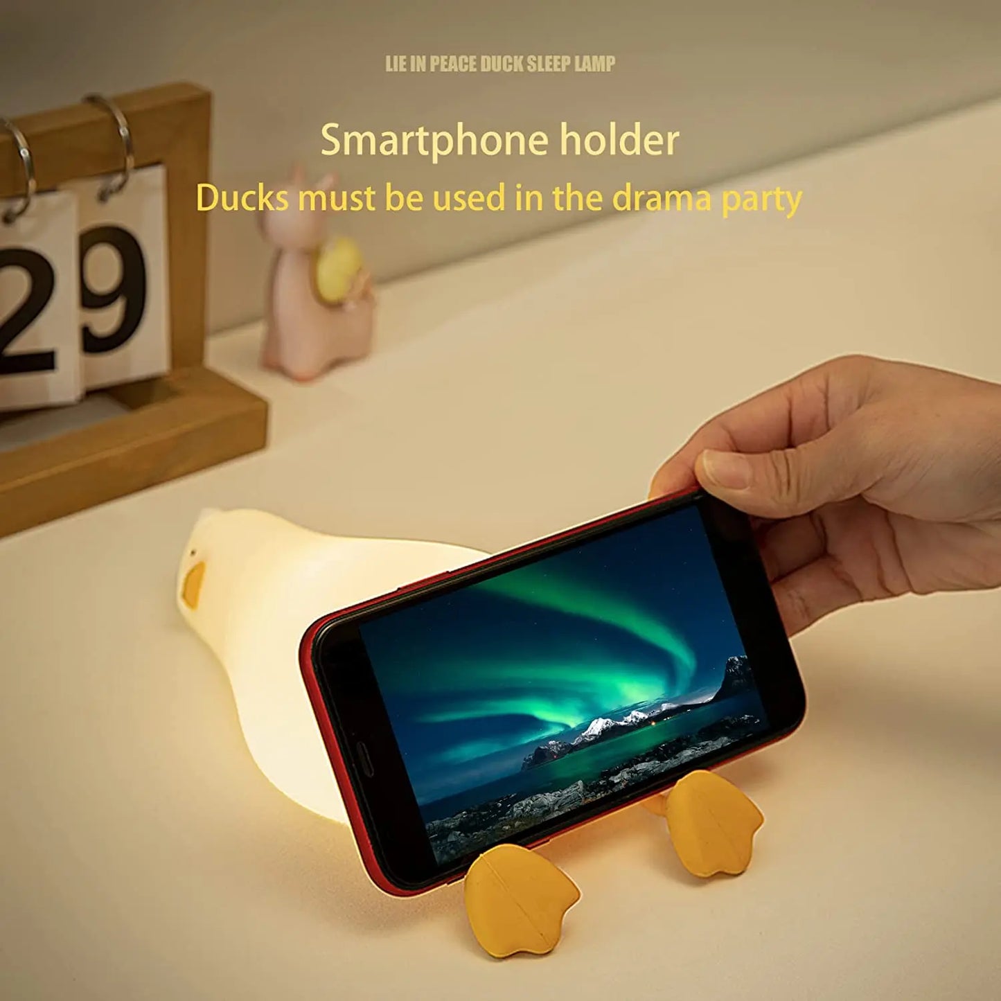 Dimmable Silicone Soft Lying Duck LED Night Light