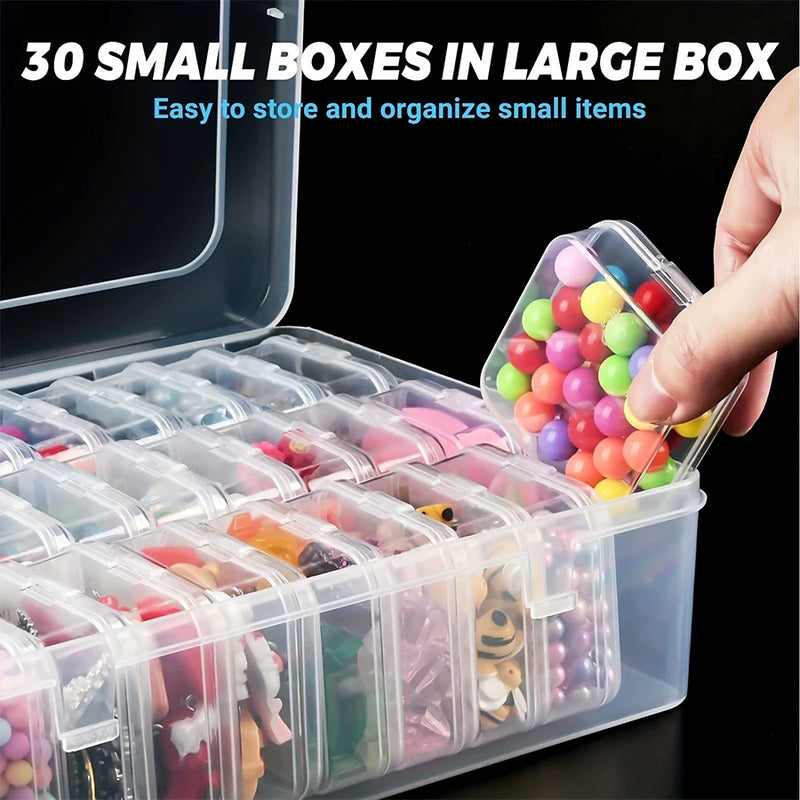 Caja organizadora de plástico transparente | 14 o 30 compartimentos con cajitas individualesAlmacenamientoHome & Garden > Household Supplies > Storage & Organization > Household Storage Containers