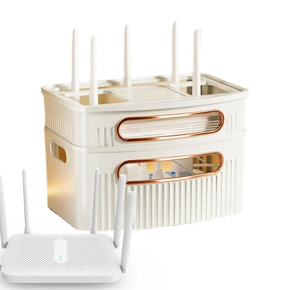 Caja de almacenamiento de routers de dos o tres pisos – Backinghome