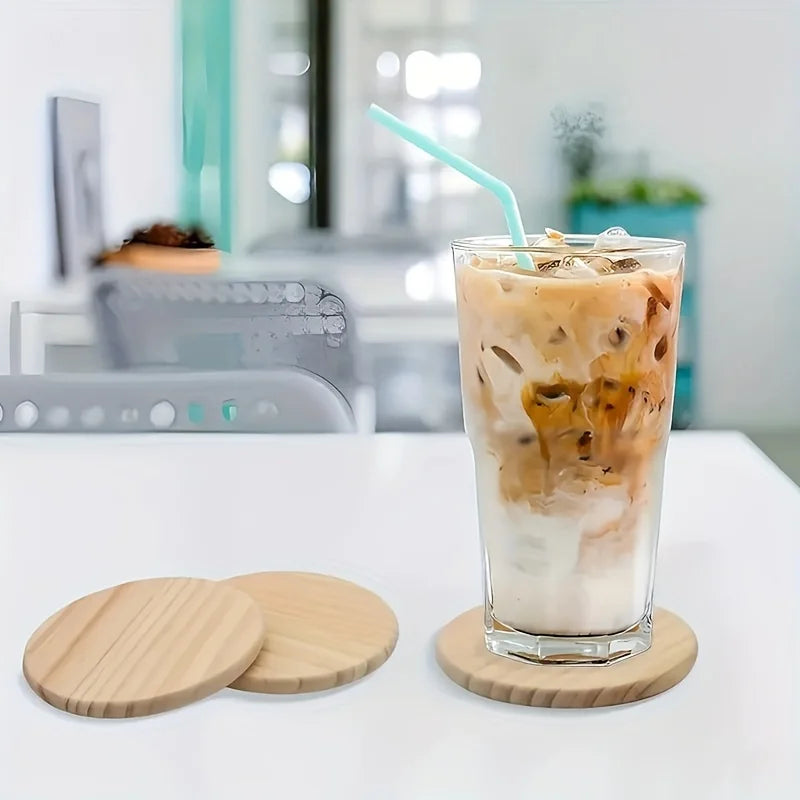 Posavasos de madera sin terminar, 10 cm, ideales para pintar pack 5 unidadesPosavasosHome & Garden > Kitchen & Dining > Barware > Coasters