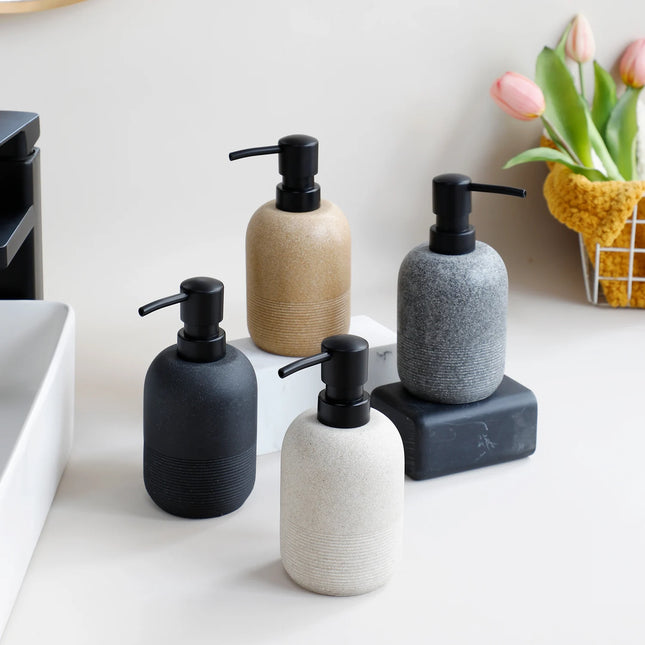 Dispensador de jabón 250 ml | Botella recargable de resina y arena | Para cocina, baño y duchaDispensadores de jabónHome & Garden > Bathroom Accessories > Soap & Lotion Dispensers