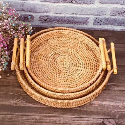 Set of 3 rattan storage trays also available individually