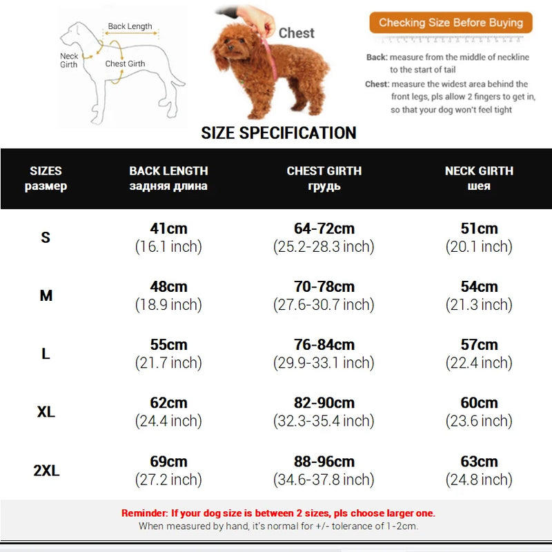 Chaqueta acolchada y ajustable para perros grandes - Impermeable y reflectanteRopaAnimals & Pet Supplies > Pet Supplies > Pet Apparel > Pet Jackets