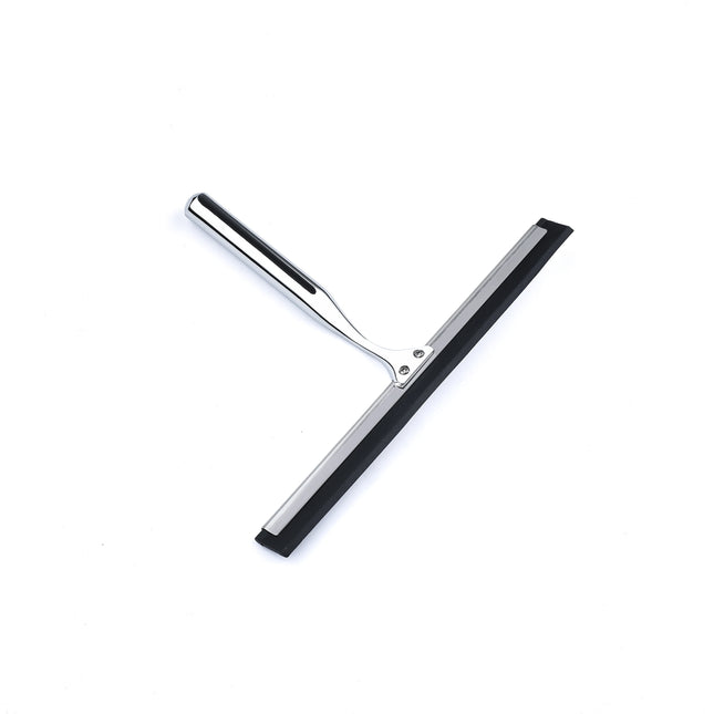 Escobilla de goma de ducha 14’’ con gancho de ventosa | Mango de acero inoxidable y hoja de siliconaEscobillasHome & Garden > Household Supplies > Household Cleaning Supplies > Scrub Brushes