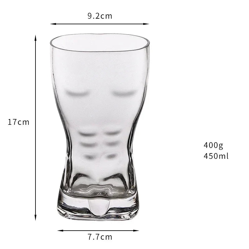 Vaso tiki de vidrio con forma de torso humano | Diseño creativo, 450 ml, ideal para cócteles y bebidasVasosHome & Garden > Kitchen & Dining > Tableware > Drinkware > Tumblers