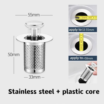 Stainless Steel Pop-Up Drain Strainer