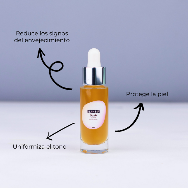 Sérum facial que reafirma la piel y atenúa manchas