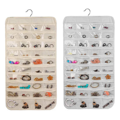 80 Grids Double Side Sundries Accessories Hanging Storage Bag