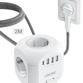 Enchufe plano 2M 3U1C / Tpo E/F