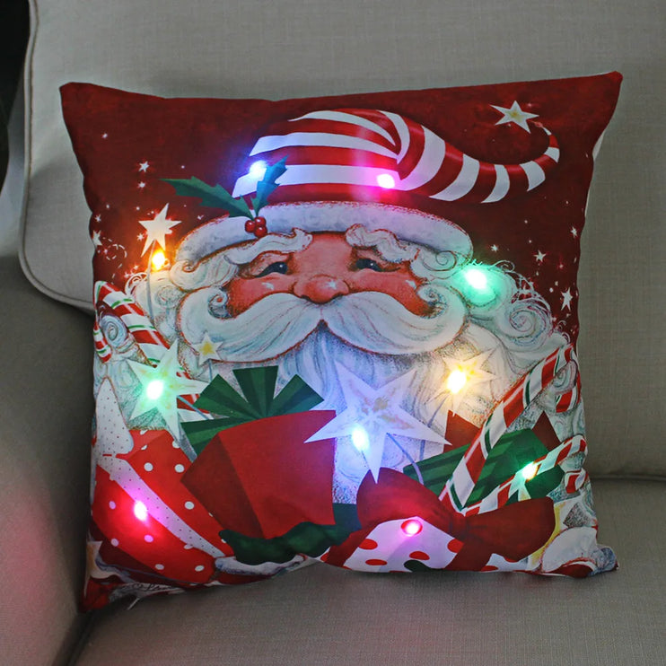 45cm Christmas Decoration LED Lights Pillowcase