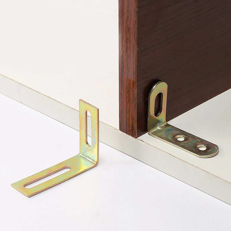 Juego de 4 soportes angulares ajustables en forma de LSoportesHardware > Hardware Accessories > Brackets & Reinforcement Braces