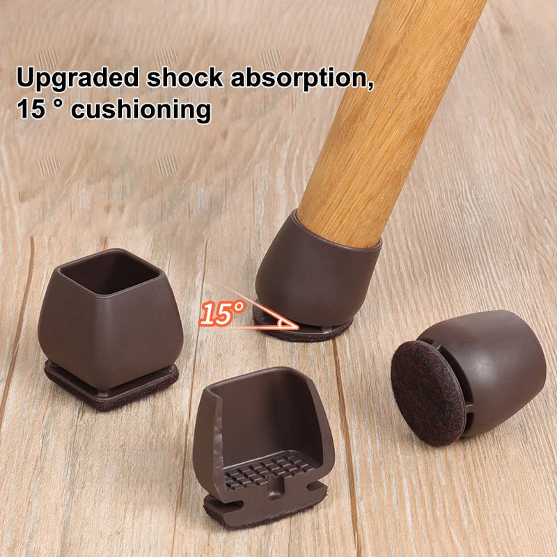 Conteras para patas de silla de silicona con almohadillas de fieltro 8 piezasProtectores para mueblesHome & Garden > Household Supplies > Furniture Floor Protectors
