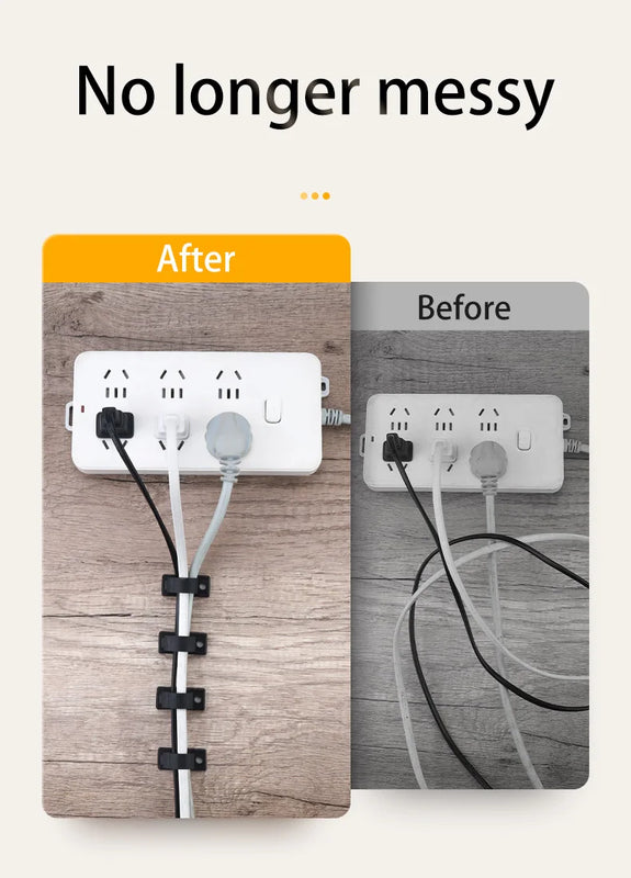 Organizador de cables autoadhesivo negro pack 20 unidadesBridasElectronics > Electronics Accessories > Cable Management > Cable Clips