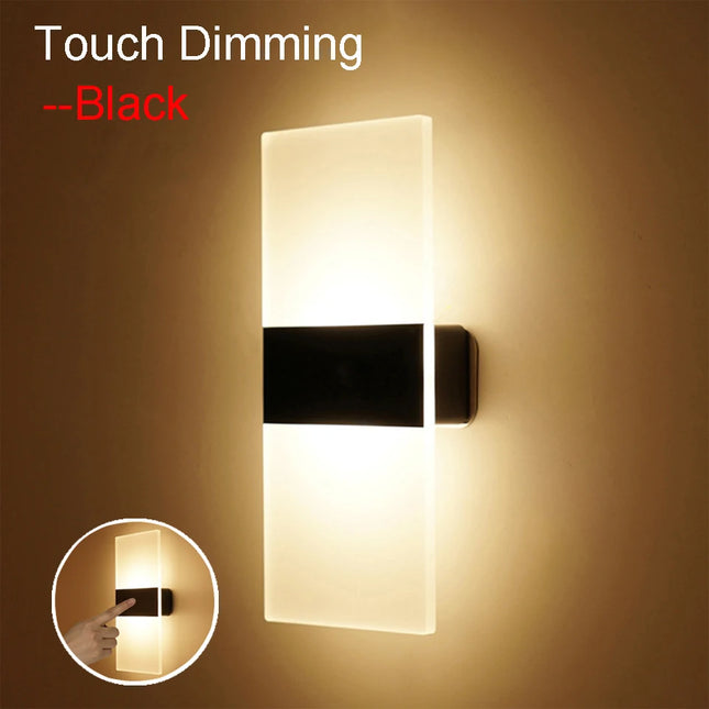 LED wall light with USB charging