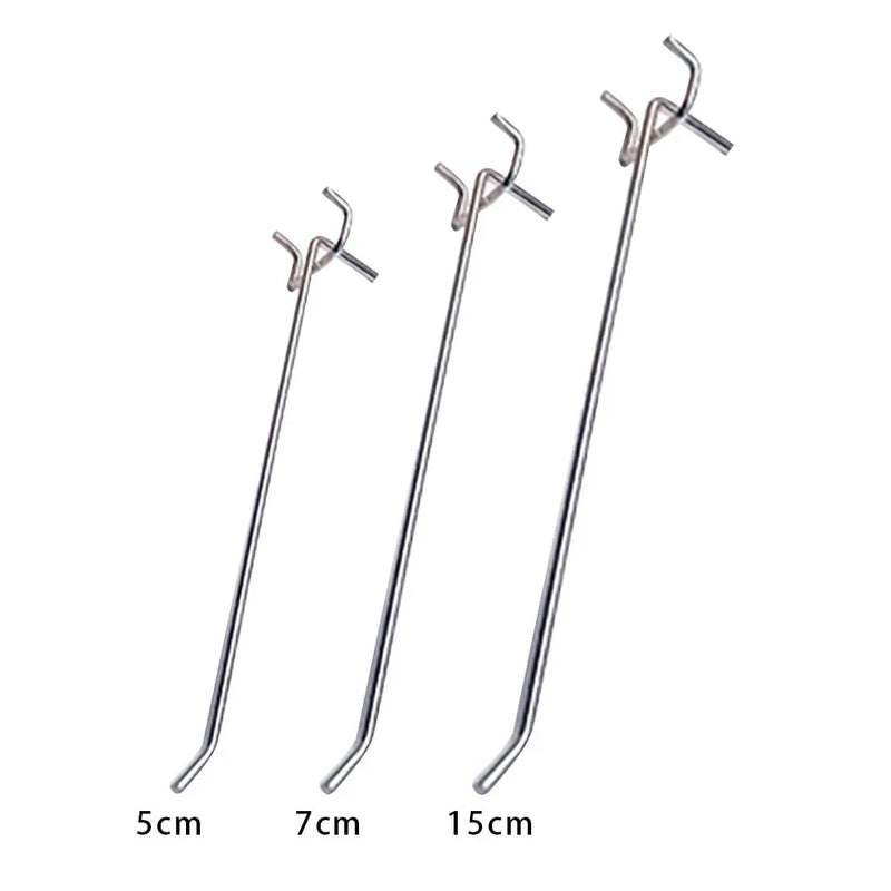 Ganchos para panel perforado de acero – Pack 20 unidades, paso 3,2 cmPaneles perforadosHome & Garden > Household Supplies > Storage & Organization > Storage Hooks & Racks > Utility Hooks