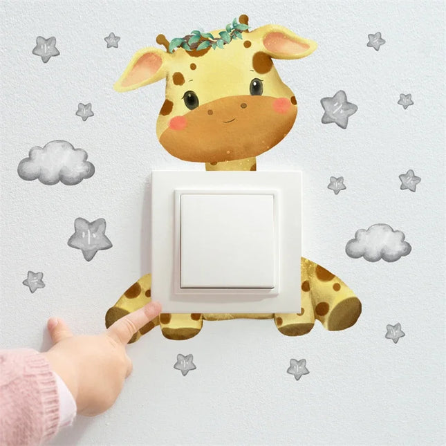 Cartoon animal switch sticker