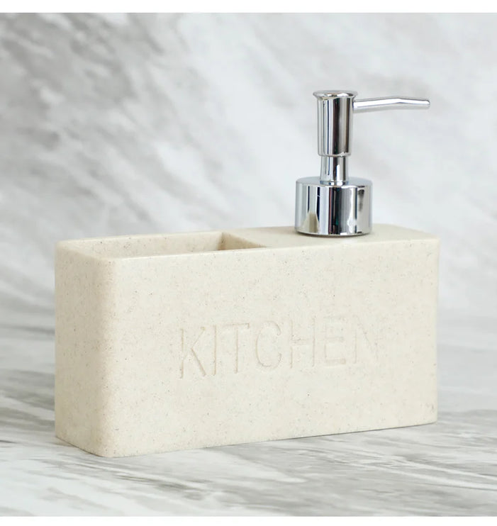 Hand soap dispenser with sponge holder